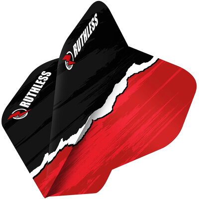 Ruthless Darts Dartflights Ruthless RipTorn Std. Nr.2 Dart Flights Schwarz/Rot 1 Set