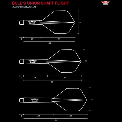 BULLS NL Dart Union Flight- Schaftsystem Nr.2 Grn L Lang