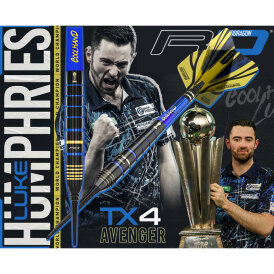 Red Dragon Steel Darts Luke Humphries TX4 Avenger 90% Tungsten Steeltip Dart Steeldart 24 g