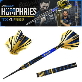 Red Dragon Steel Darts Luke Humphries TX4 Avenger 90% Tungsten Steeltip Dart Steeldart 24 g