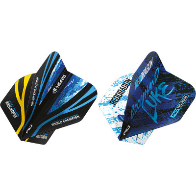 Red Dragon Flights Yin Yang Luke Humphries World Champion Double Sided Dart Flight Dartflights 2024 verschiedene Designs