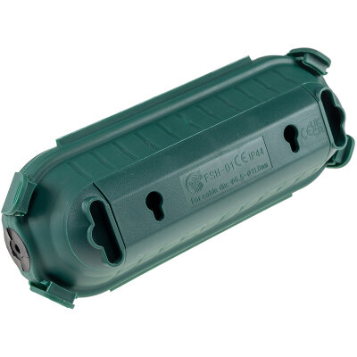 Kabelschutzbox f�r Aussen IP44 Lx� 21x8cm, mit Wandhalterung, Gr�n
