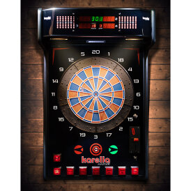 Karella Dart Dartautomat Karella E-Master Elektronik Dartboard Turnierausführung mit Münzeinwurf