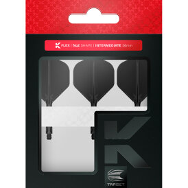 Target Dart K-Flex Flight- Schaftsystem patentierten Twist-System Schwarz Standard Nr.2 IM Intermediate