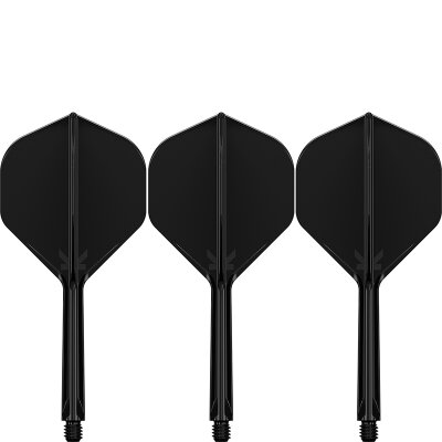 Target Dart K-Flex Flight- Schaftsystem patentierten Twist-System Schwarz Standard Nr.2 M Mittel