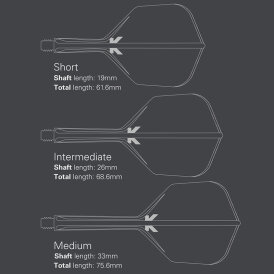 Target Dart K-Flex Flight- Schaftsystem patentierten Twist-System Klar Standard Nr.2 S Kurz