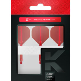 Target Dart K-Flex Flight- Schaftsystem patentierten Twist-System Rot Standard Nr.2 M Mittel