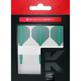 Target Dart K-Flex Flight- Schaftsystem patentierten Twist-System Grün Standard Nr.2 M Mittel
