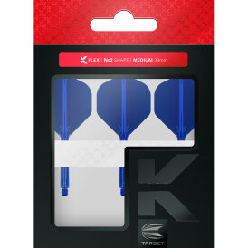 Target Dart K-Flex Flight- Schaftsystem patentierten Twist-System Blau Standard Nr.2 M Mittel