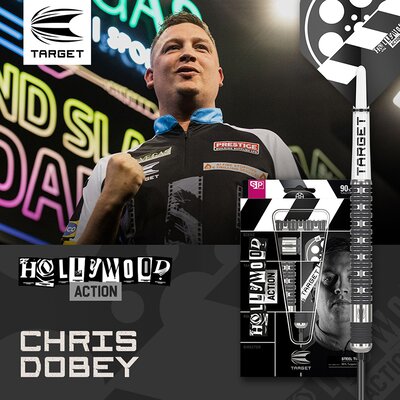 Target Dart Pro Ultra Chris Dobey Hollywood Action Dart Flight Dartflights 2 Flightformen / Shapes Design 2024