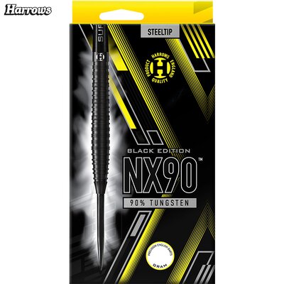 Harrows Steel Darts NX90 Black Edition 90% Tungsten Steeltip Dart Steeldart