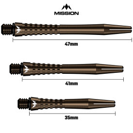 Mission Dart Mission Atom13 Aluminium Shafts Bronze S Kurz