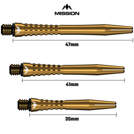 Mission Dart Mission Atom13 Aluminium Shafts Gold M Mittel