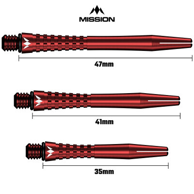 Mission Dart Mission Atom13 Aluminium Shafts Rot S Kurz