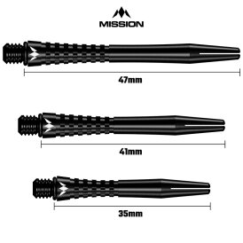 Mission Dart Mission Atom13 Aluminium Shafts Schwarz M Mittel