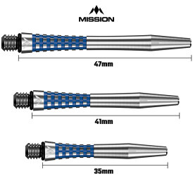 Mission Dart Mission Atom13 Aluminium Shafts Silber/Blau IM Intermediate
