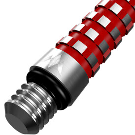 Mission Dart Mission Atom13 Aluminium Shafts Silber/Rot S Kurz
