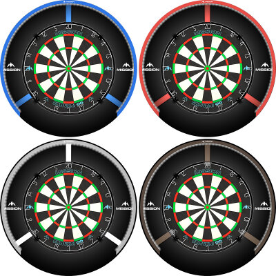 Mission Dart Torus 270 Light Sandgestrahlt Dartboard Light Dartboardbeleuchtung Dartscheiben Licht verschiedene Farben