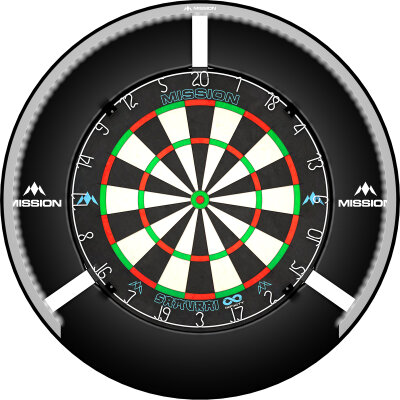 Mission Dart Torus 270 Light Sandgestrahlt Dartboard Light Dartboardbeleuchtung Dartscheiben Licht verschiedene Farben