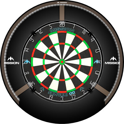 Mission Dart Torus 270 Light Sandgestrahlt Dartboard Light Dartboardbeleuchtung Dartscheiben Licht verschiedene Farben