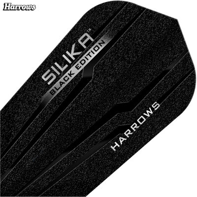 Harrows Dart Silika Black Edition Dart Flight speziell laminiert in 6 verschiedenen Flightformen / Shapes