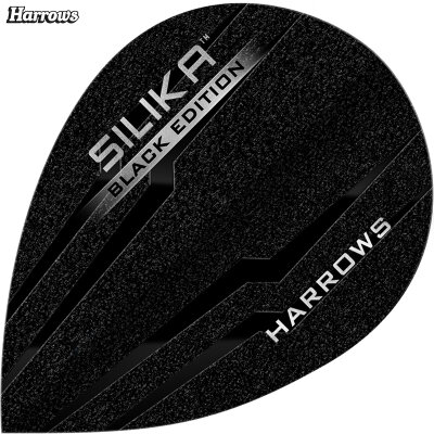 Harrows Dart Silika Black Edition Dart Flight speziell laminiert in 6 verschiedenen Flightformen / Shapes