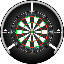 Mission Dart Torus 270 Light Sandgestrahlt Dartboard Light Dartboardbeleuchtung Dartscheiben Licht Silber