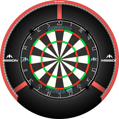 Mission Dart Torus 270 Light Sandgestrahlt Dartboard Light Dartboardbeleuchtung Dartscheiben Licht Rot
