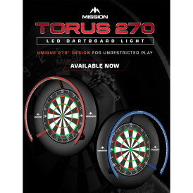 Mission Dart Torus 270 Light Sandgestrahlt Dartboard Light Dartboardbeleuchtung Dartscheiben Licht Rot