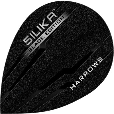 Harrows Dart Silika Black Edition Dart Flight speziell laminiert Flightform / Shapes Pear