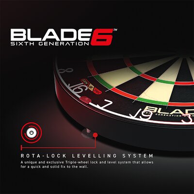 WINMAU Blade 6 Turnierdartscheibe Dartboard Surround Set mit Plasma Led Licht inklusive Dartscheibe mit Winmau PDC Surround und Oche Linie Abstandslinie