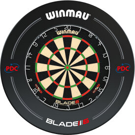 WINMAU Blade 6 Turnierdartscheibe Dartboard Surround Set mit Plasma Led Licht, inklusive Dartscheibe mit Winmau PDC Surround, Plasma Led Licht und Oche Linie Abstandslinie