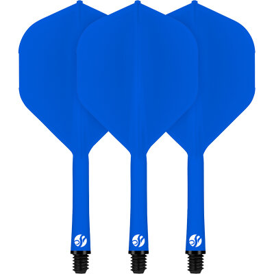 Shot Dart Flight Deck 2 in1 Schaft-Flights-System IM Intermediate Blau