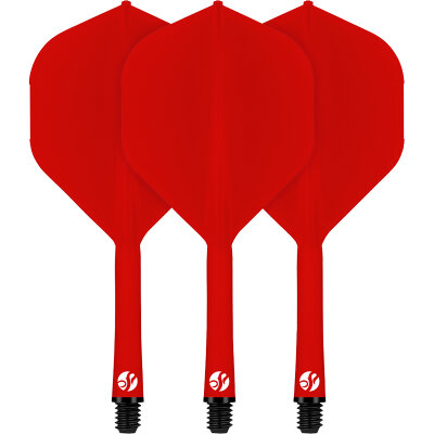 Shot Dart Flight Deck 2 in1 Schaft-Flights-System IM Intermediate Rot