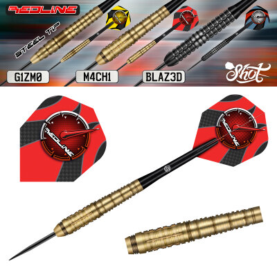 Shot Steel Darts Redline Mach1 80% Tungsten Steeltip Darts Steeldart