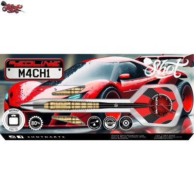 Shot Steel Darts Redline Mach1 80% Tungsten Steeltip Darts Steeldart