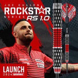 Winmau Steel Darts Joe Cullen Rockstar Series RS 1.0 90% Tungsten Steeltip Dart Steeldart 22 g