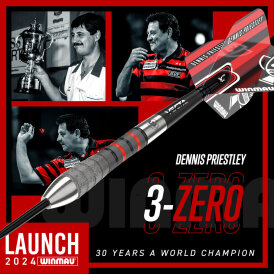 Winmau Steel Darts Dennis Priestley The Menace Diamond 3-Zero 90% Tungsten Steeltip Dart Steeldart 22 g