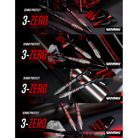 Winmau Steel Darts Dennis Priestley The Menace Diamond 3-Zero 90% Tungsten Steeltip Dart Steeldart 24 g