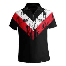 Shot Darts Michael Smith Bully Boy White Strip Matchshirt Dart Shirt Dartshirt Trikot Design 2024 Größe XL