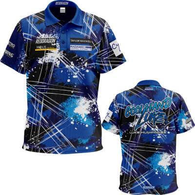 Red Dragon Darts Luke Humphries Cool Hand World Champion Tour Player Shirt Matchshirt Dart Shirt Trikot Design 2024 Größe L