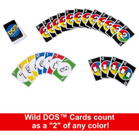 Mattel UNO DOS Zweite Edition Kartenspiel MATTEL Games HNN01