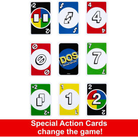 Mattel UNO DOS Zweite Edition Kartenspiel MATTEL Games HNN01