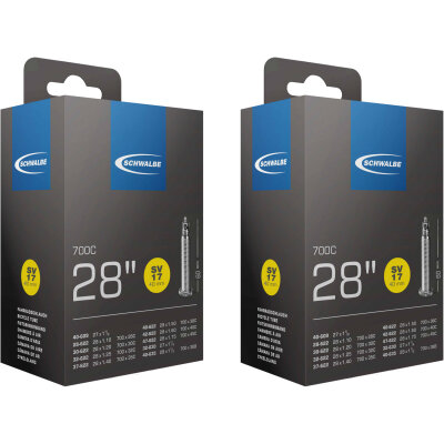 Schwalbe Fahrradschlauch Schlauch Nr.17 28"/700C 28-47/622 Französisches-Ventil SV 40 mm 2 Stück