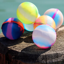 Nachhaltige Wasserbomben Wiederverwendbare Wasserballons aus Silikon mit Magnet Luftballons Selbstschließend 3er Set