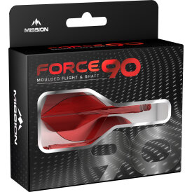 Mission Force 90 New Moulded Flight & Shaft System Gradient Transparent M Mittel Rot Nr.6