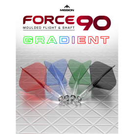 Mission Force 90 New Moulded Flight & Shaft System Gradient Transparent M Mittel Rot Nr.6