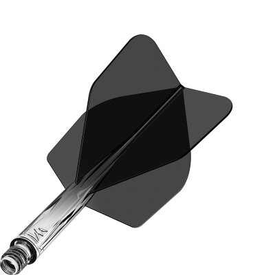 Mission Force 90 New Moulded Flight & Shaft System Gradient Transparent S Kurz Schwarz Nr.6