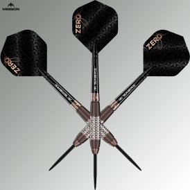 Mission Darts Steel Darts Zero 97,5% Tungsten Bronze Steeltip Darts Steeldart 30 g