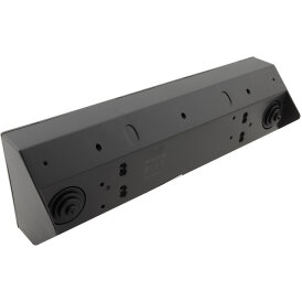 4-fach Steckdosenblock + 2x USB, schwarz 250V~/ 16A, Aufbaumontage, USB 3,1A